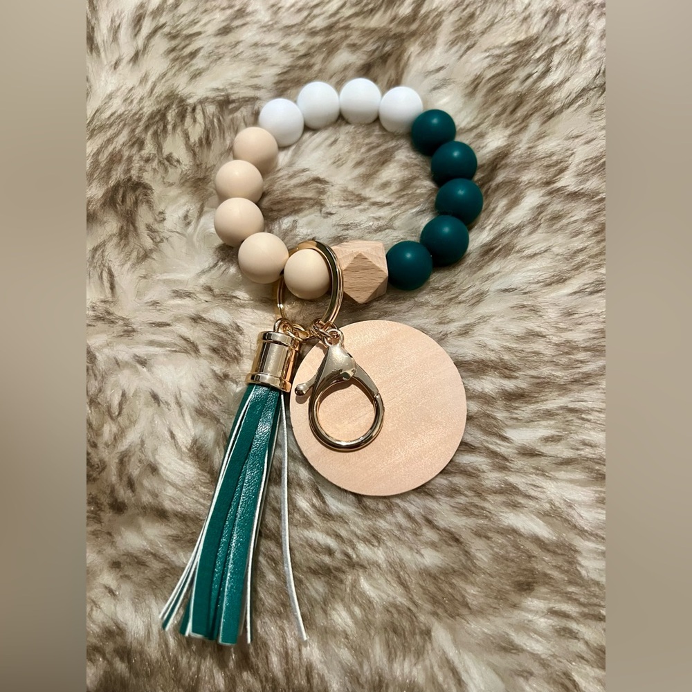 Silicone beaded key chain